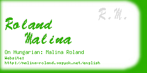 roland malina business card